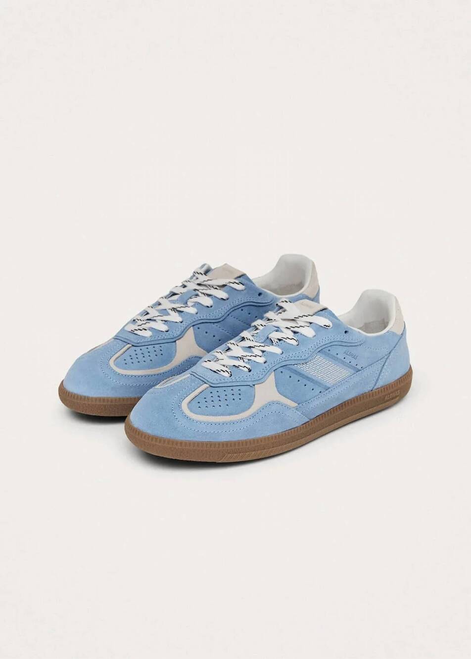 NEW ALOHAS women's tb-490 rife leather sneakers in cornflower/cream